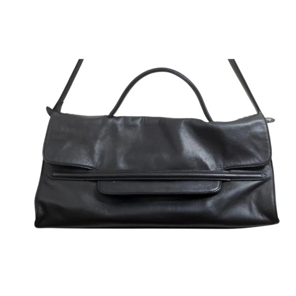 Zanellato Nina Tote Leather Shoulder Bag Satchel Minimalist Zip Compartments